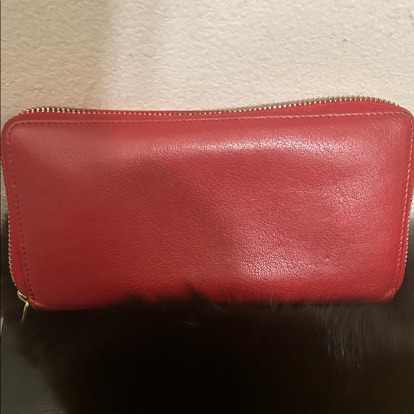 YSL Red Leather Wallet - Picture 2 of 10